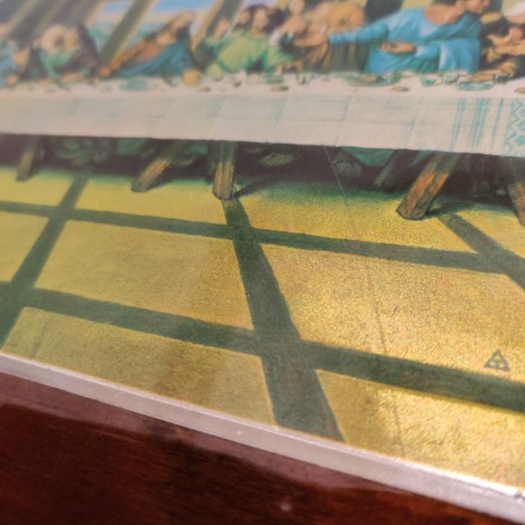 Vtg 1980 Scafa Tornabene The Last Supper Art Painted In England Religious Plaque - Picture 11 of 16